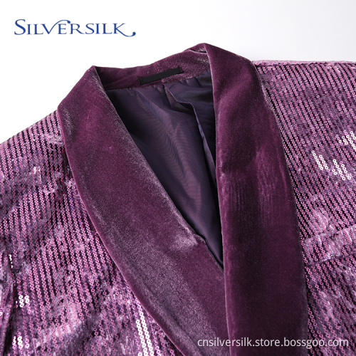 Shiny Reversible Sequins Dance Party Jacket Men Suits